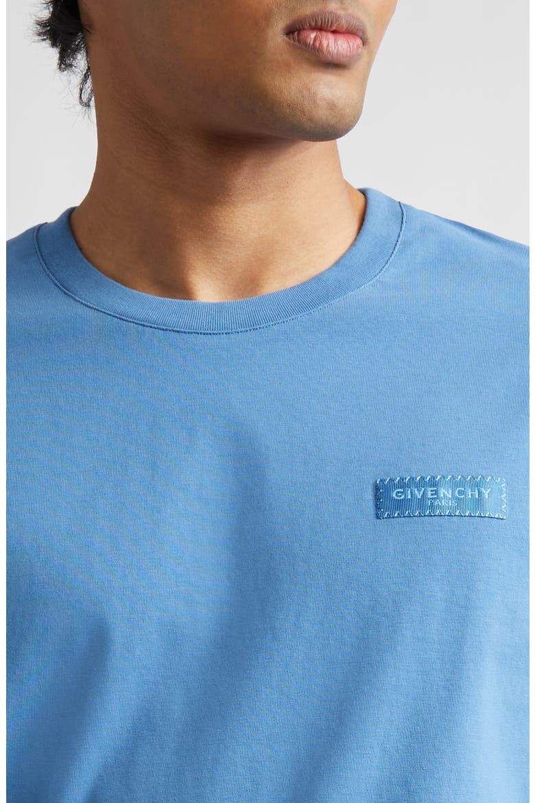 Regular Fit Logo Patch T-Shirt, Alternate, color, MILITARY BLUE
