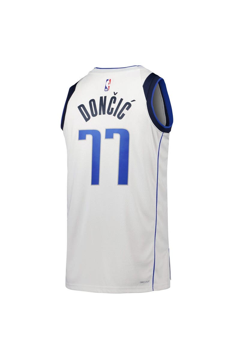 Nike Unisex Nike Luka Dončić White Dallas Mavericks Swingman Jersey - Association Edition, Alternate, color, 
