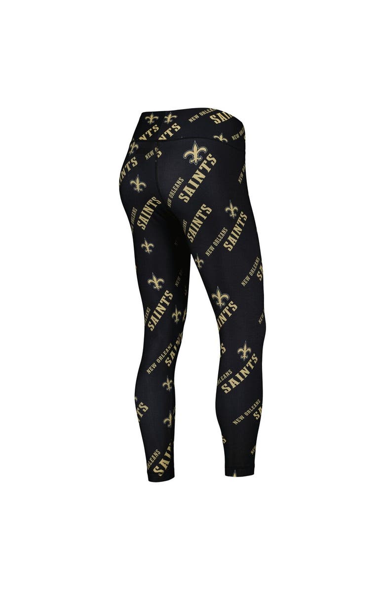 CONCEPTS SPORT Women's Concepts Sport Black New Orleans Saints Breakthrough Allover Print Lounge Leggings, Alternate, color, Black