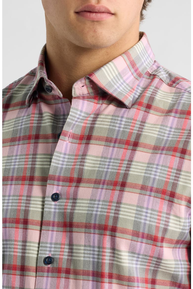 Rover Plaid Long Sleeve Button-Up Shirt, Alternate, color, CABO