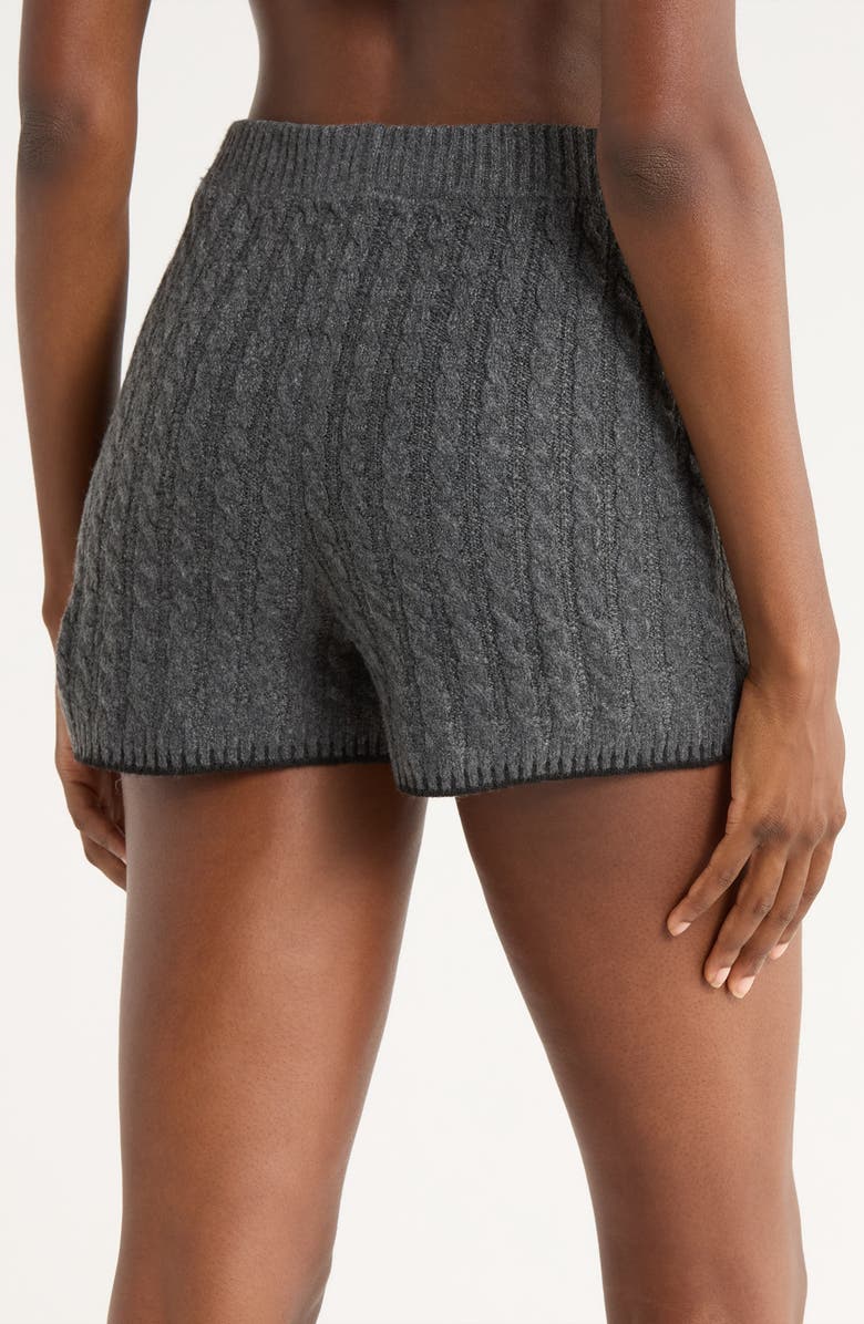 UGG<sup>®</sup> Azriel Cable Sweater Shorts, Alternate, color, Charcoal Heather