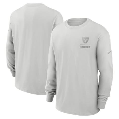 Men's Nike Gray Las Vegas Raiders Essential Heavy Max90 Long Sleeve T-Shirt