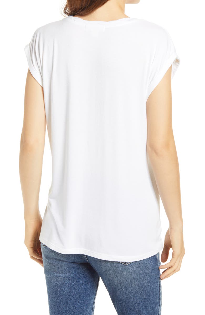 Treasure & Bond Twist Detail T-Shirt, Alternate, color, White