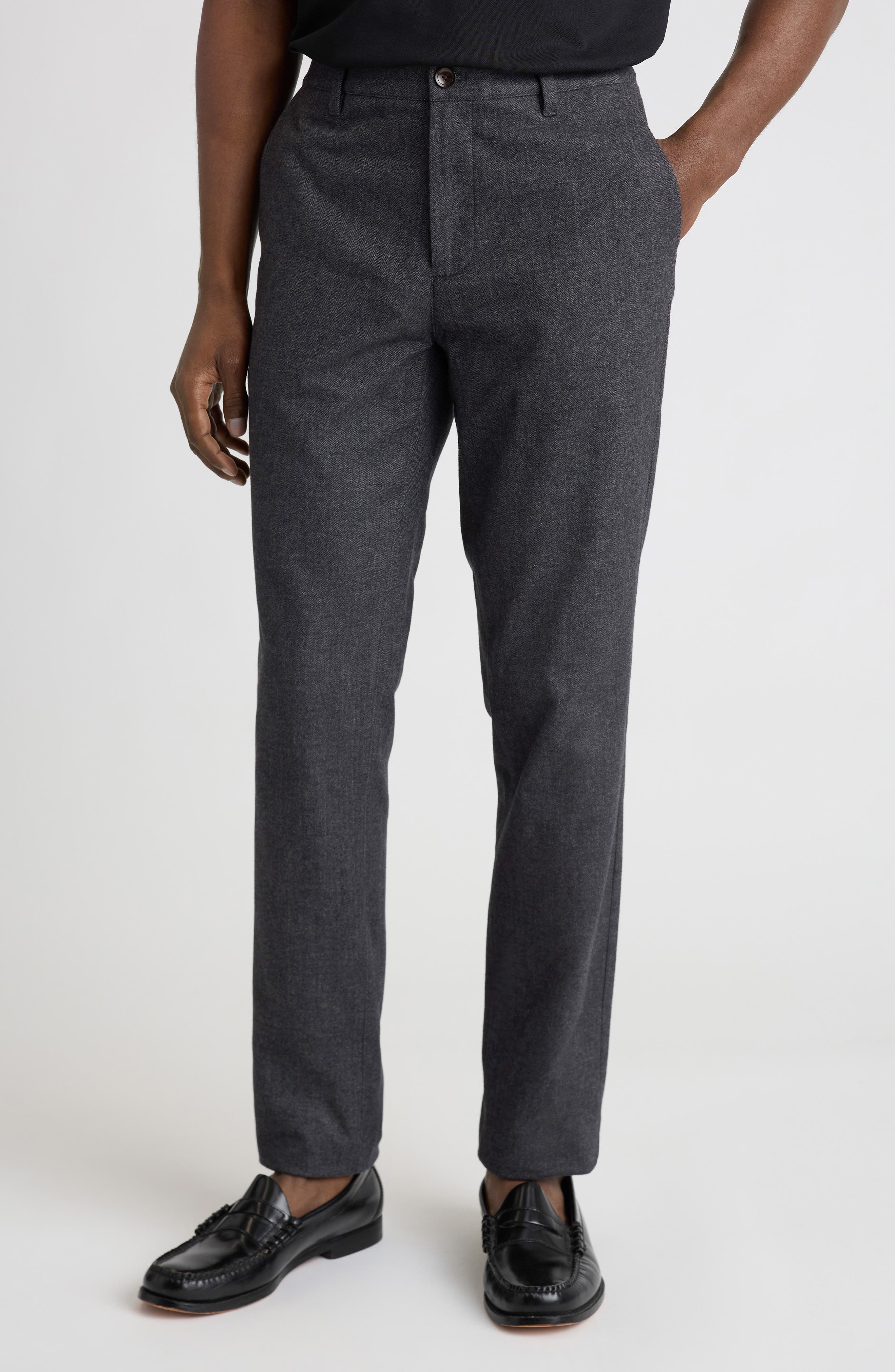 Bonobos Flat Front Brushed Cotton Herringbone Chinos