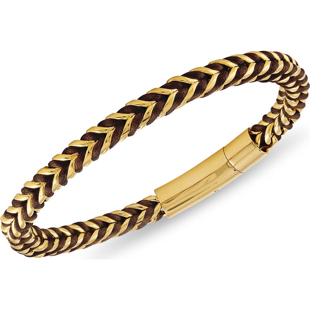 Esquire Stainless Steel Woven Cord Bracelet