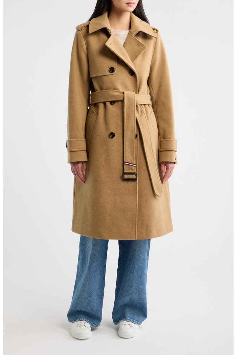 Belted Trench Coat, Alternate, color, CAMEL TWILL