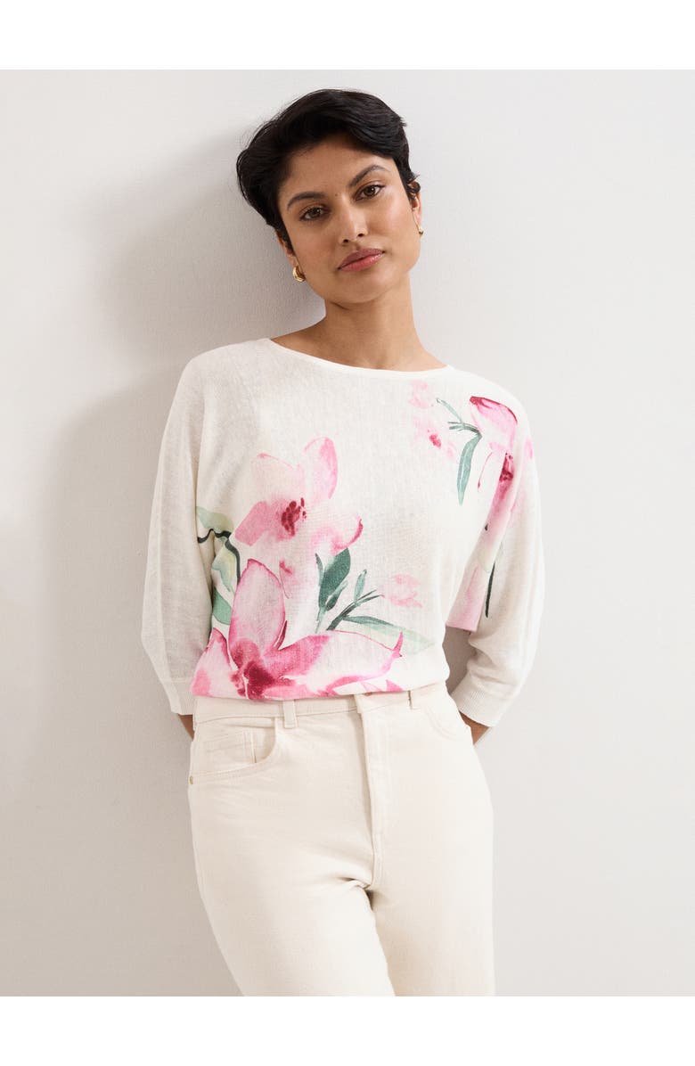 Phase Eight Lorelei Boatneck Floral Jumper, Main, color, Pink