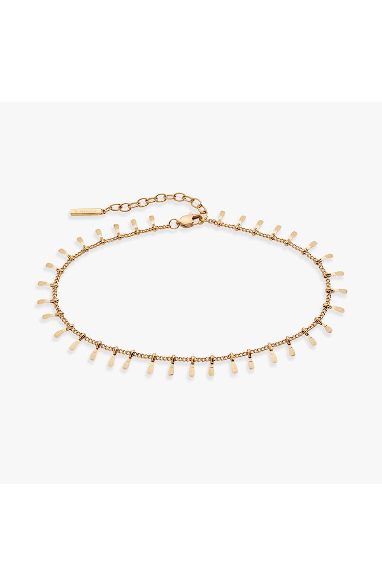 Alex and Ani Paddle Tassel Chain Anklet, Main, color, Gold