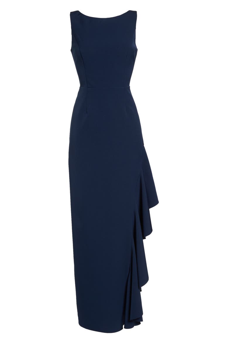Ruffle Gown, Alternate, color, NAVY