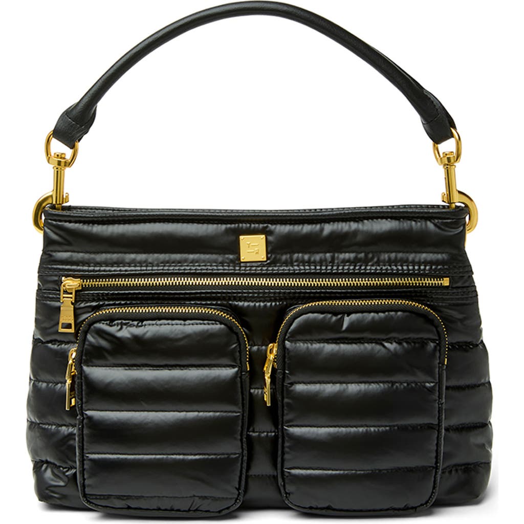 Think Royln Downtown Diva Crossbody Bag In Pearl Black
