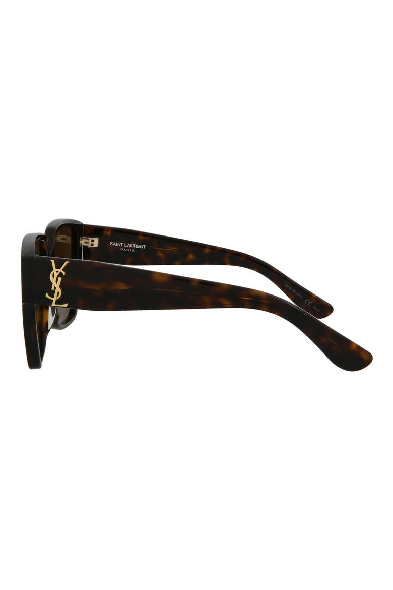 55mm Square Sunglasses, Alternate, color, SHINY DARK HAVANA