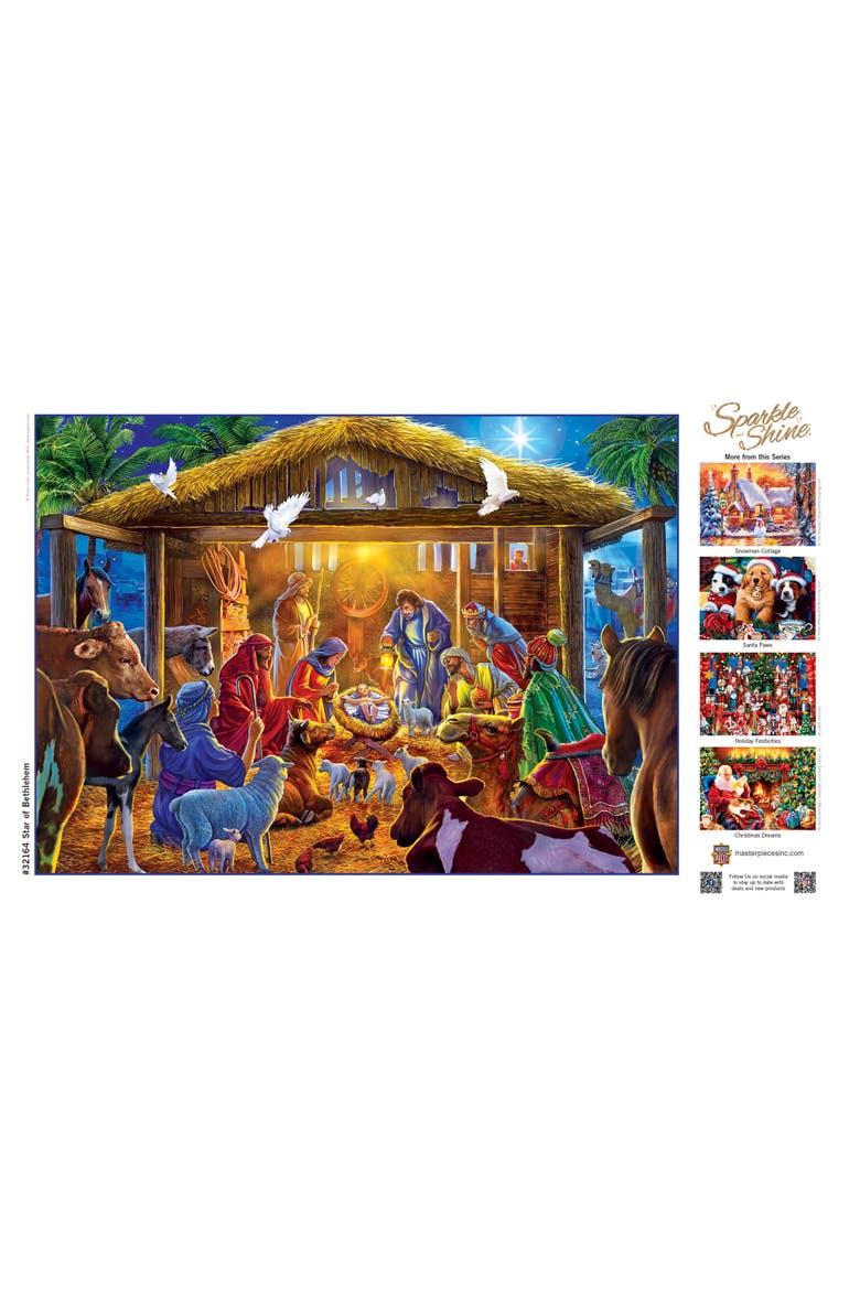 Star of Bethlehem 500pc Glitter Puzzle, Alternate, color, Multicolor