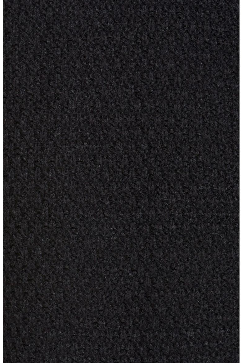 Marled Long Open Front Cardigan, Alternate, color, BLACK