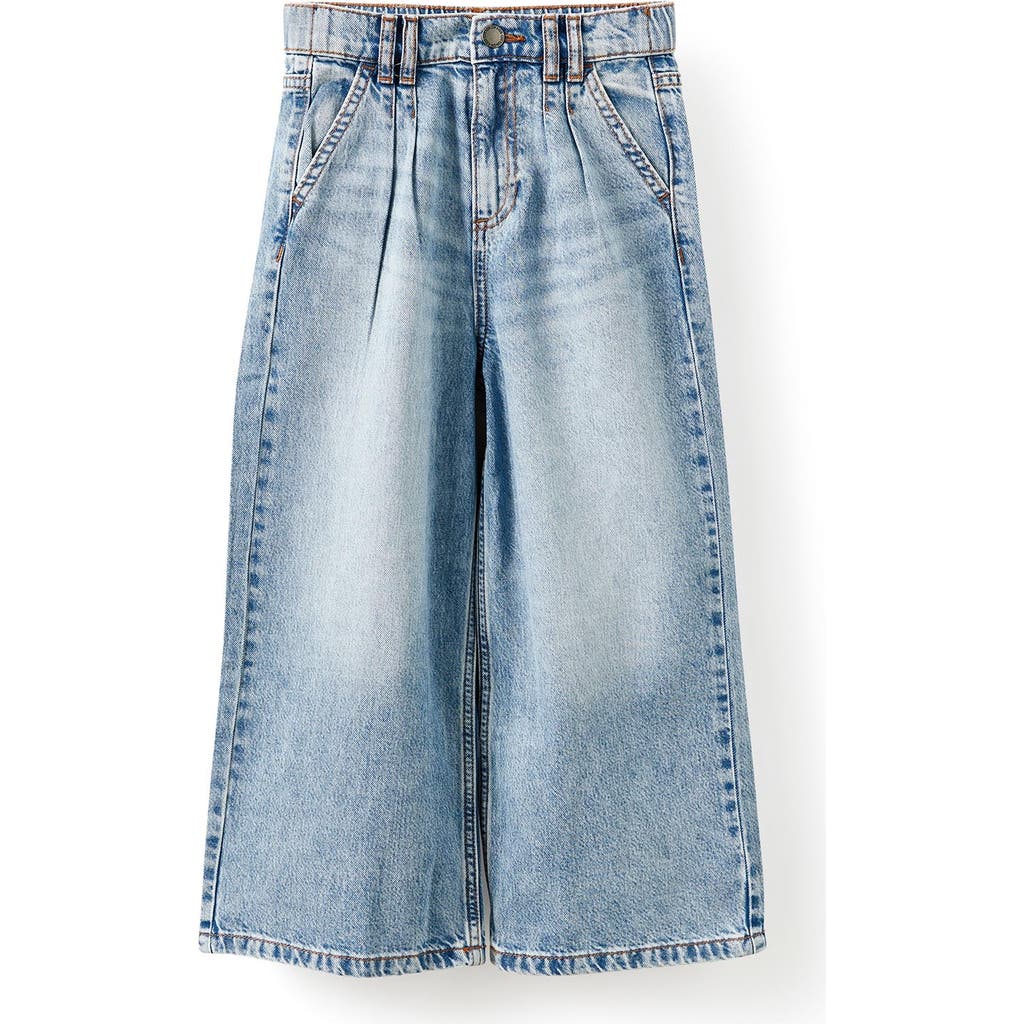 Cotton On Kids Kid's Pleat Front Relaxed Denim Jean In Blue