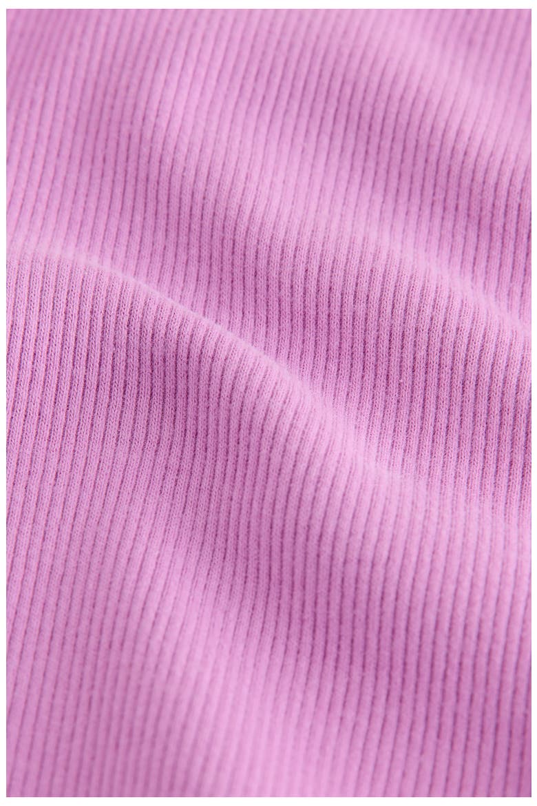 Kids' Frill Stretch Cotton Rib T-Shirt, Alternate, color, PURPLE