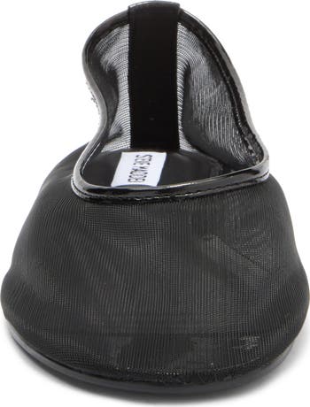 【Steve Madden】MEADOW メッシュ バレエ フラット MEADOW Black Mesh Women's Ballet Flats – Steve Madden