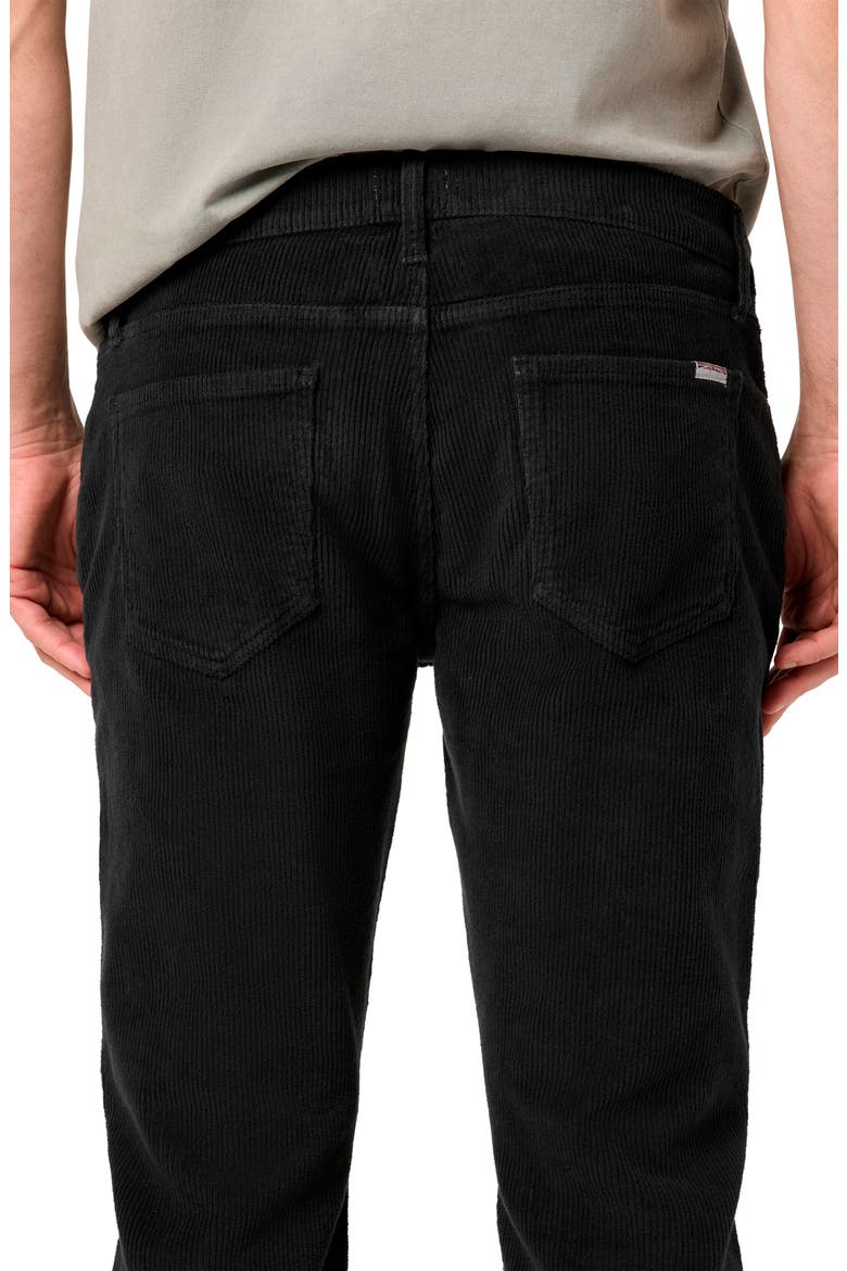 Blake Slim Fit Corduroy Straight Leg Pants, Alternate, color, BLACK