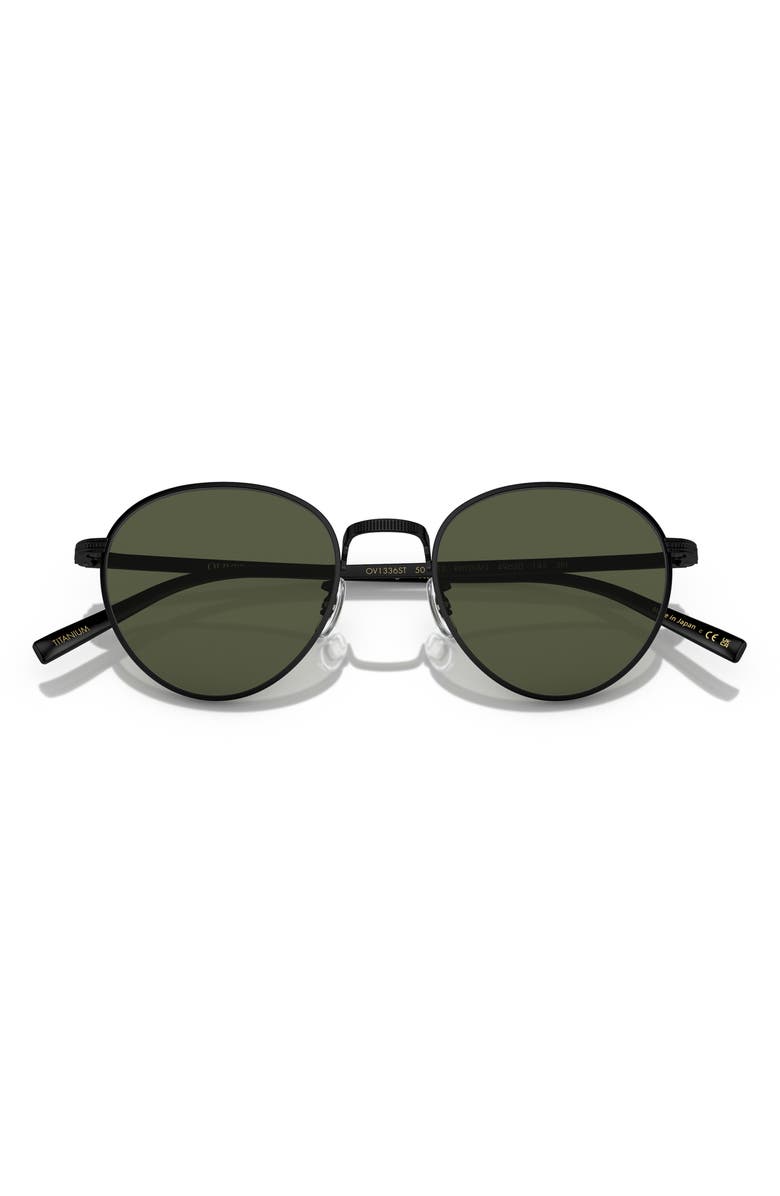 Oliver Peoples Rhydian 49mm Round Sunglasses, Alternate, color, Matte Black