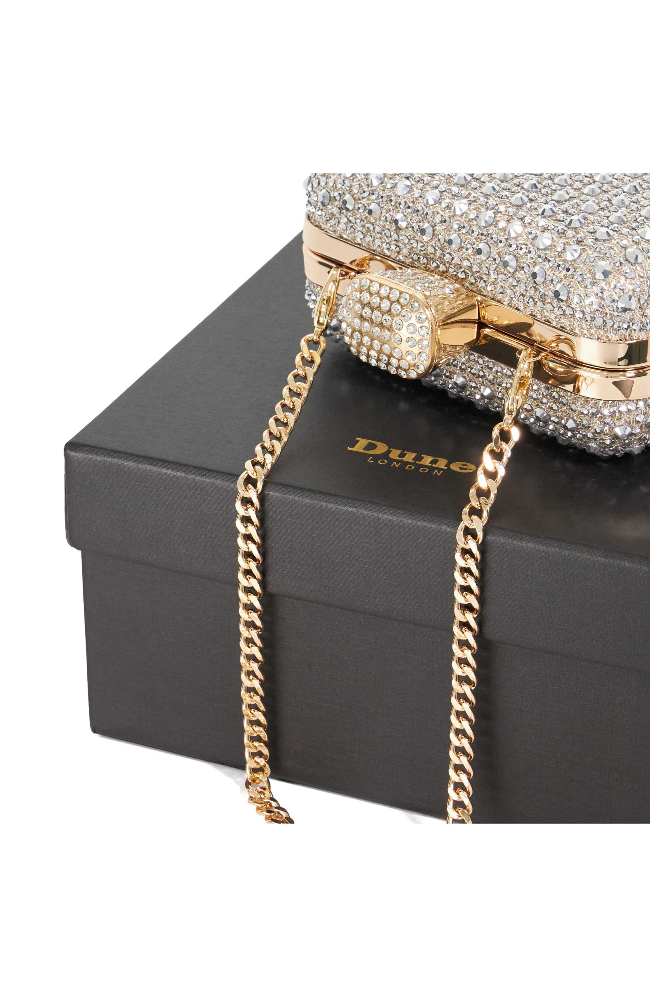 Elida Crystal Box Clutch, Alternate, color, SILVER
