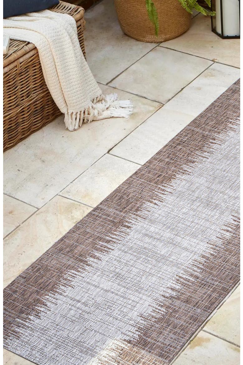 Tavira Modern Strie' Indoor/Outdoor Area Rug, Alternate, color, Brown/Beige