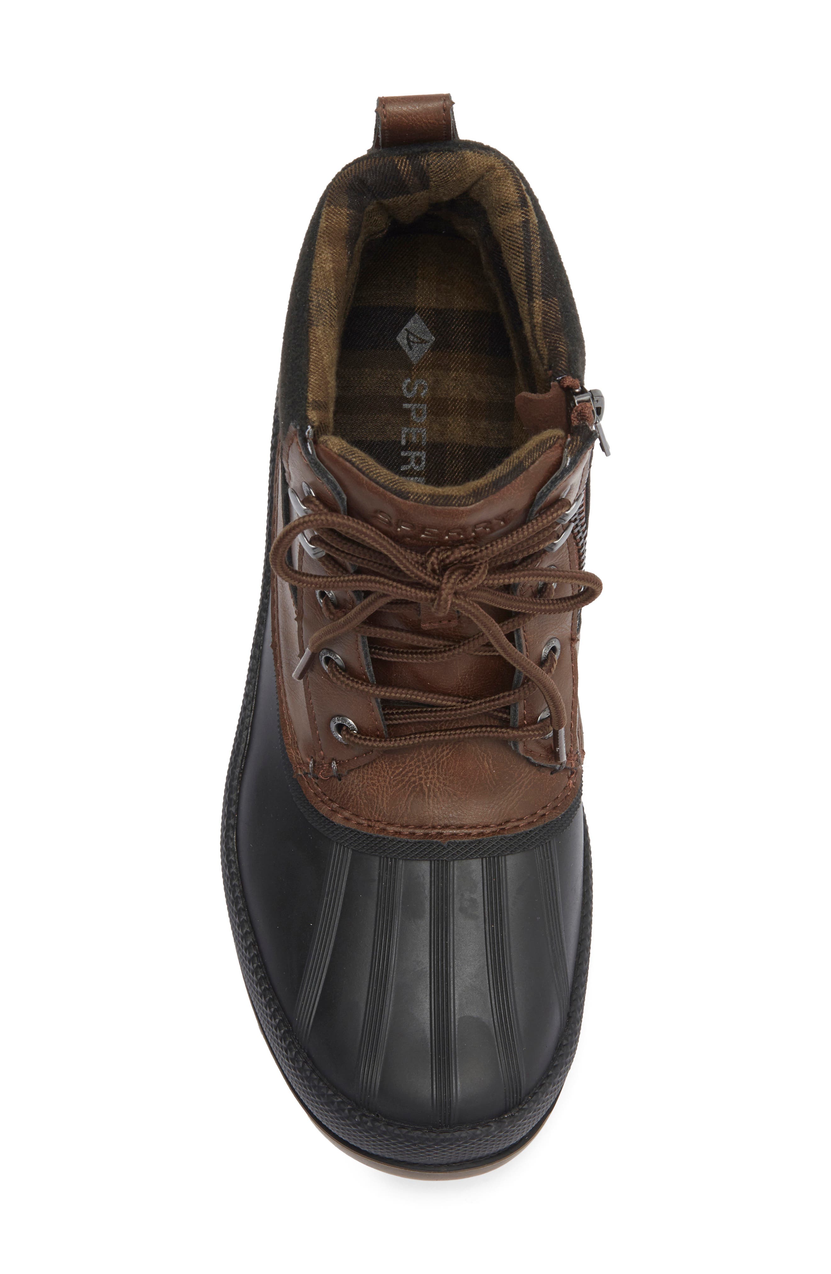 Sperry Gloucester Waterproof Duck Boot, Alternate, color, Brown
