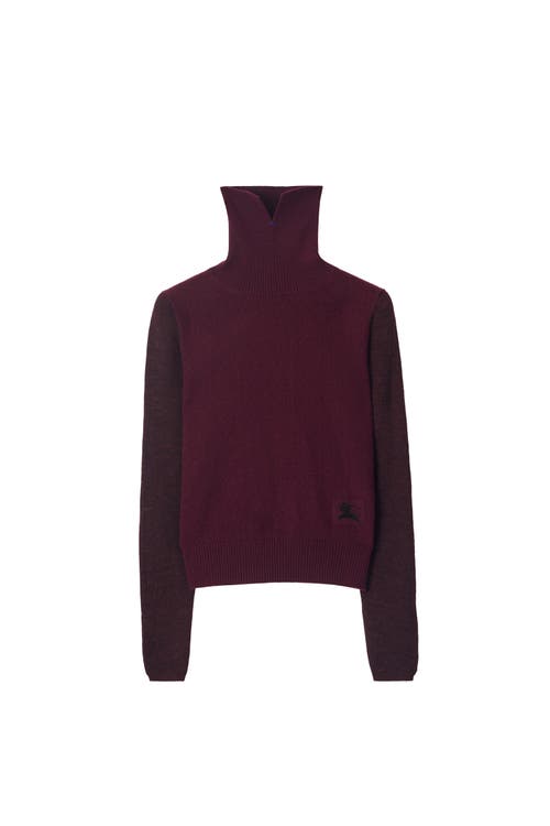 Burberry Wool Blend Sweater In Purple
