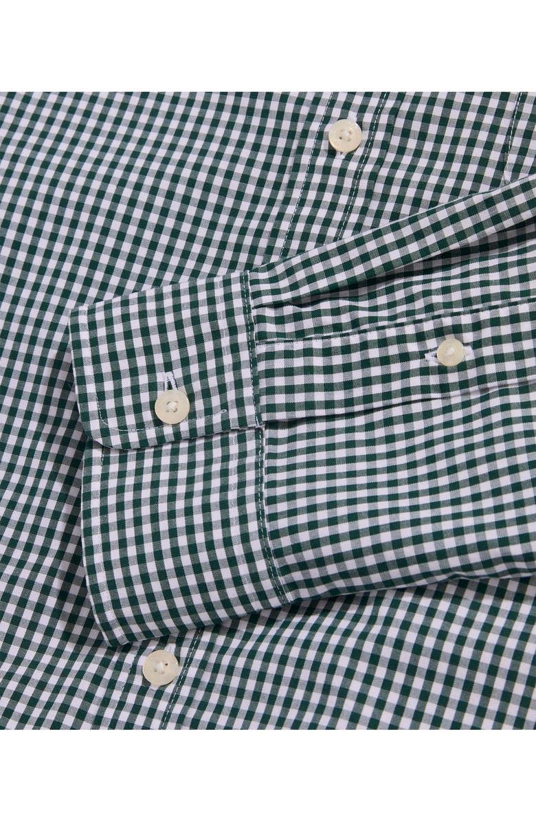 vineyard vines Gingham Stretch Cotton Button-Down Shirt, Alternate, color, Charleston Green Gng