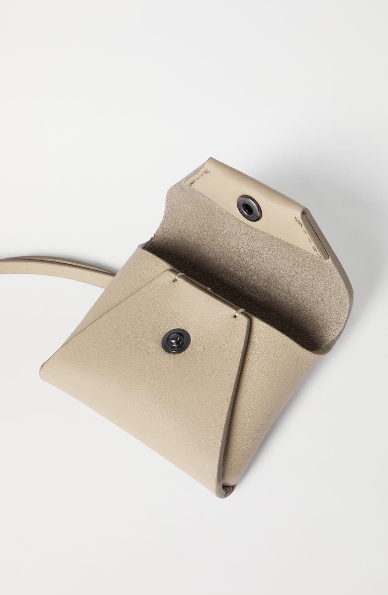 Brunello Cucinelli Calfskin bag charm, Alternate, color, Buff