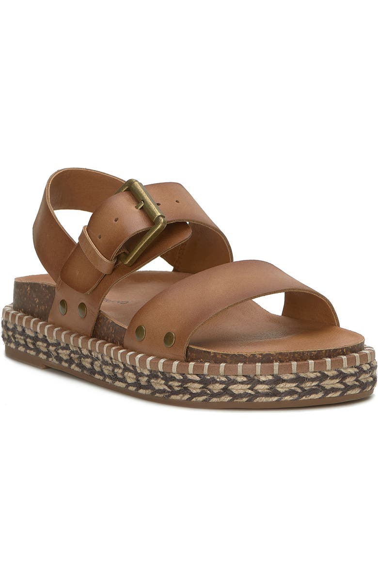 Lucky Brand Umora Slingback Espadrille Platform Sandal, Main, color, Latte