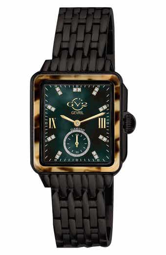 GV2 Gevril GV2 Bari Tortoise & Diamond Watch, 37mm