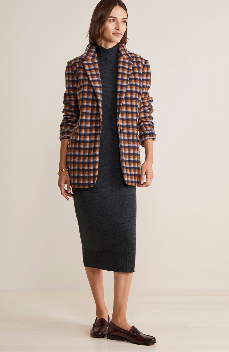 vineyard vines Mock Neck Long Sleeve Merino Wool Sweater Dress, Alternate, color,