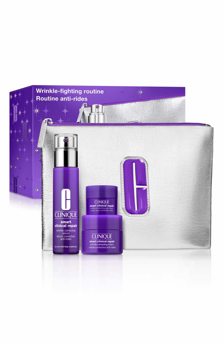 Clinique Wrinkle Fighting Routine Anti-Aging Skincare Gift Set $129 Value, Main, color, 