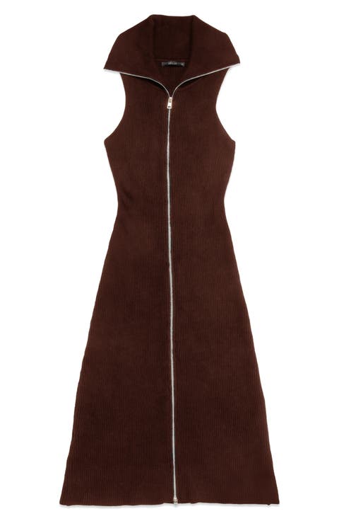 Paul Front Zip Knit Dress