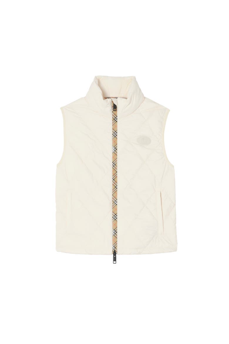 Packable Quilted Nylon Cheswick Gilet, Alternate, color, Tundra white