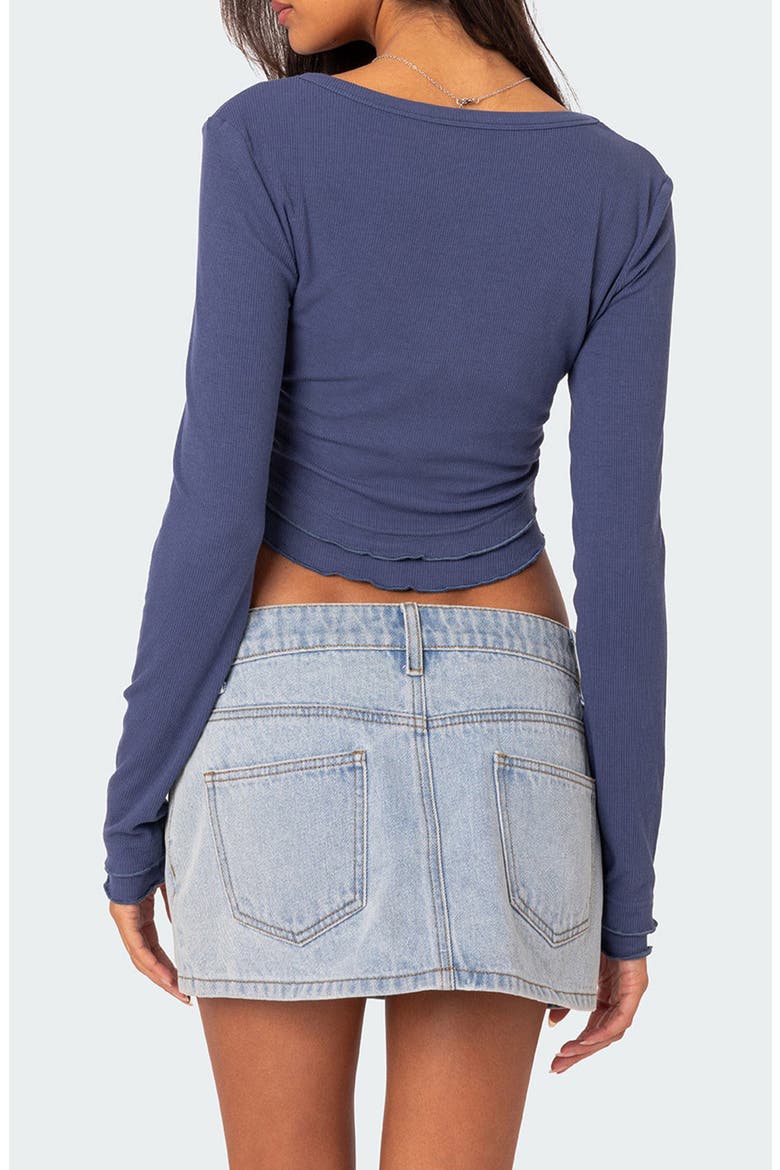 Yara Rib Crop Top, Alternate, color, BLUE