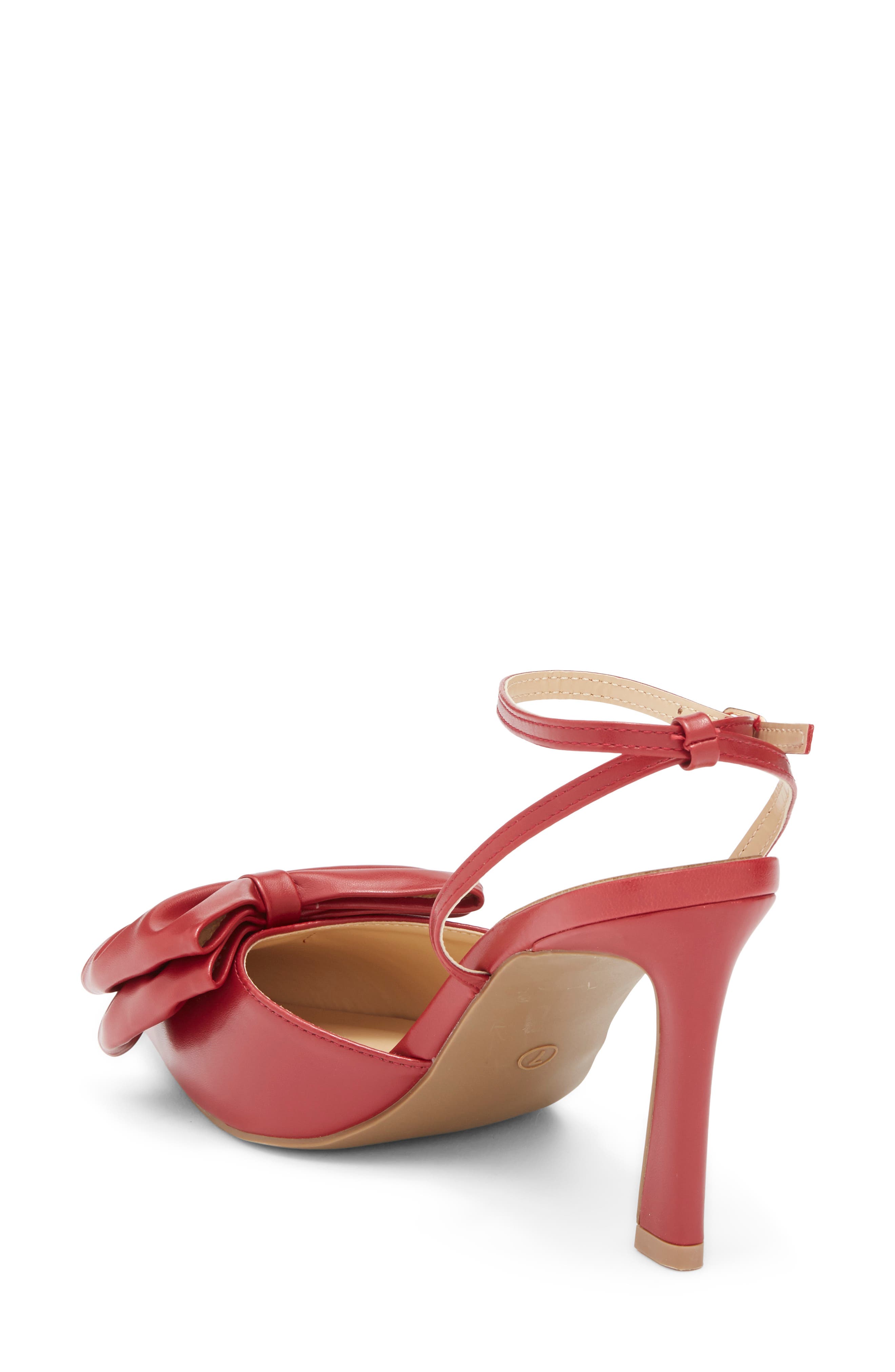 Tate Faux Leather Pump, Alternate, color, DARK RED PU