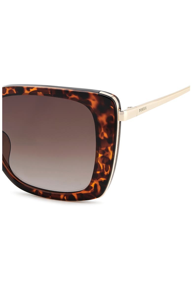 54mm Gradient Square Sunglasses, Alternate, color, HAVANA/ BROWN SF