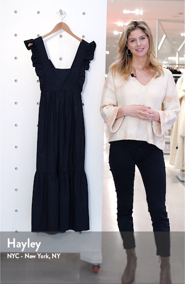 Ruffle Cotton Poplin Maxi Dress, sales video thumbnail