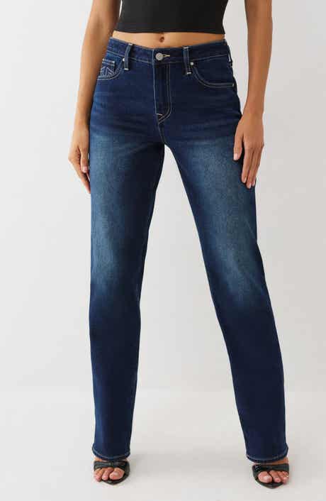True Religion Sarah High Rise Straight Leg Jeans