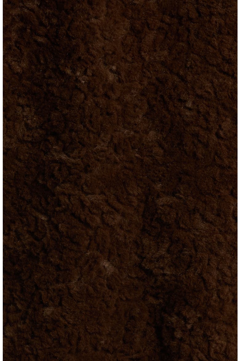 Longline Faux Fur Coat, Alternate, color, CHOCOLATE