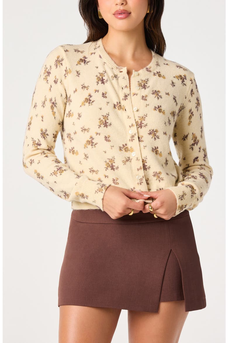 Mary Floral Cardigan, Alternate, color, YELLOW FLORAL