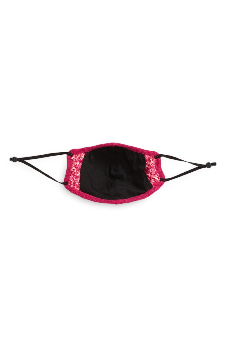 St. John Collection Adult Slub Tweed Knit Face Mask, Alternate, color, 