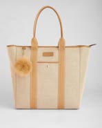 Pom Pom London Lulworth Tote Bag Canvas & Leather