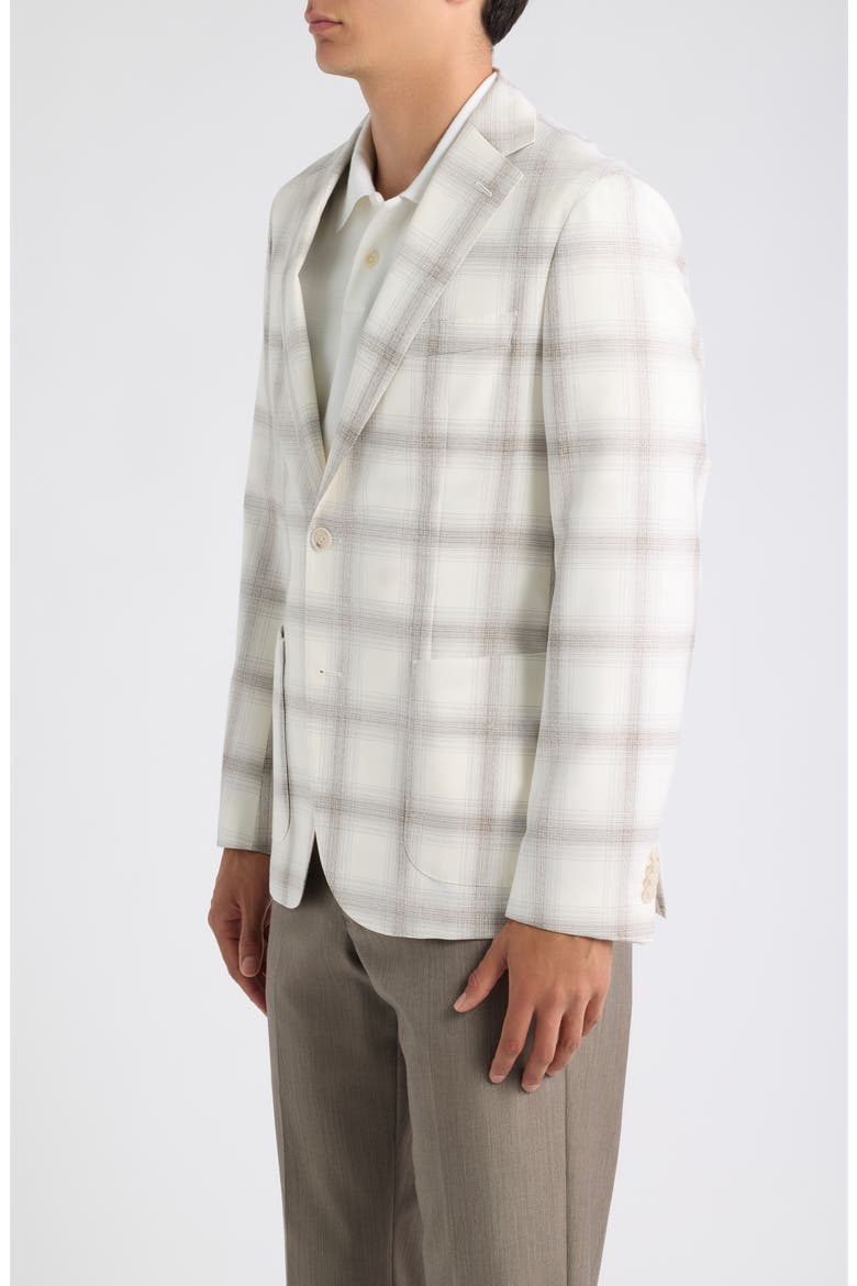 Hanry Plaid Sport Coat, Alternate, color, OPEN WHITE