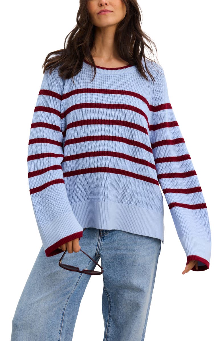 HATCH The Carly Striped Shaker Pullover, Alternate, color, 