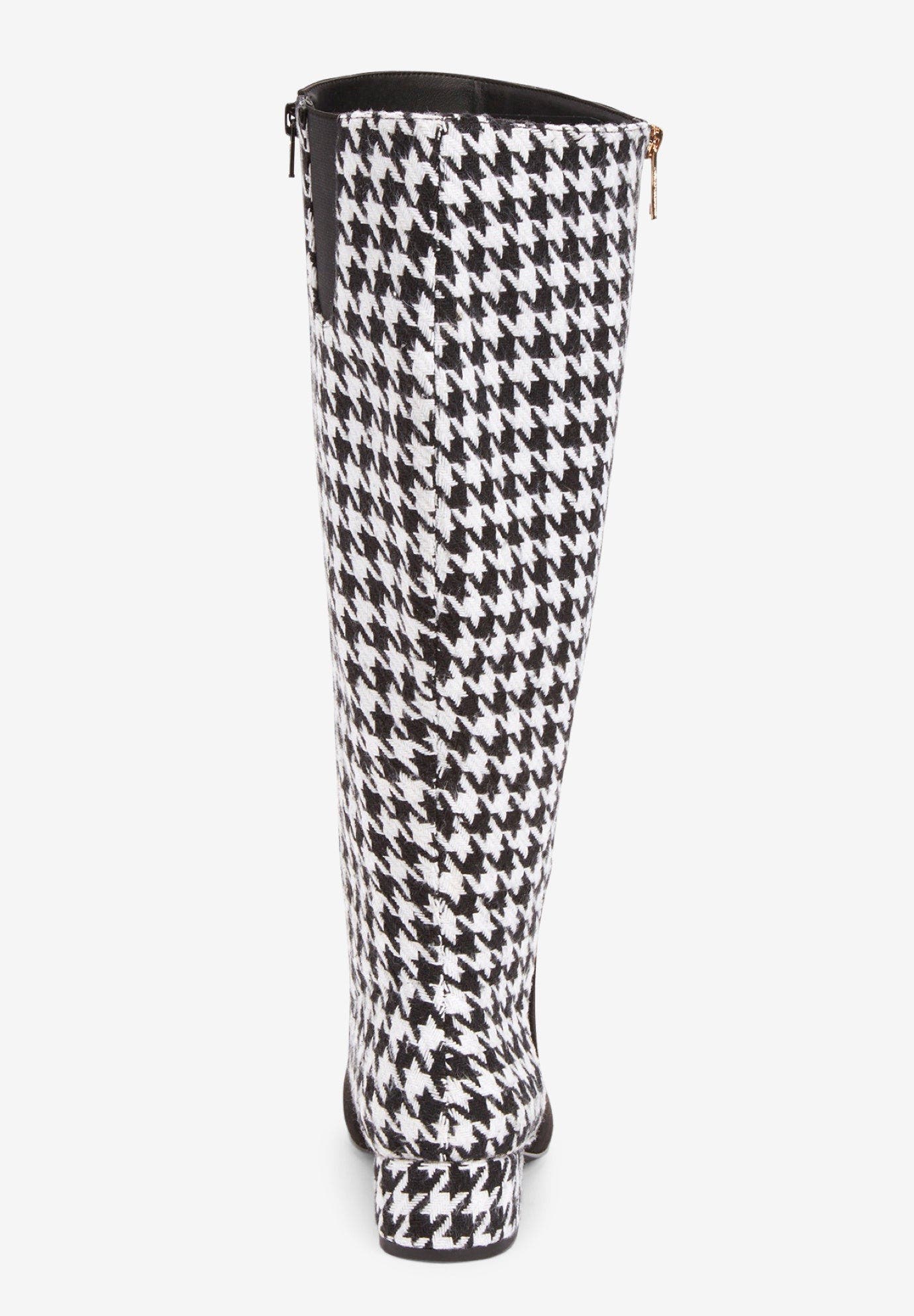 Comfortview The Emerald Tall Wide Calf Boot, Alternate, color, Houndstooth
