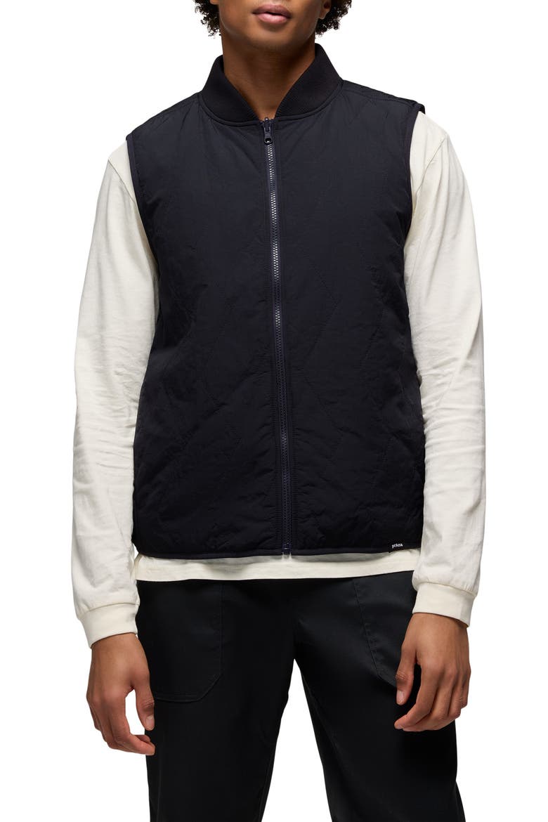 Encinitas Reversible Quilted Vest, Main, color, BLACK
