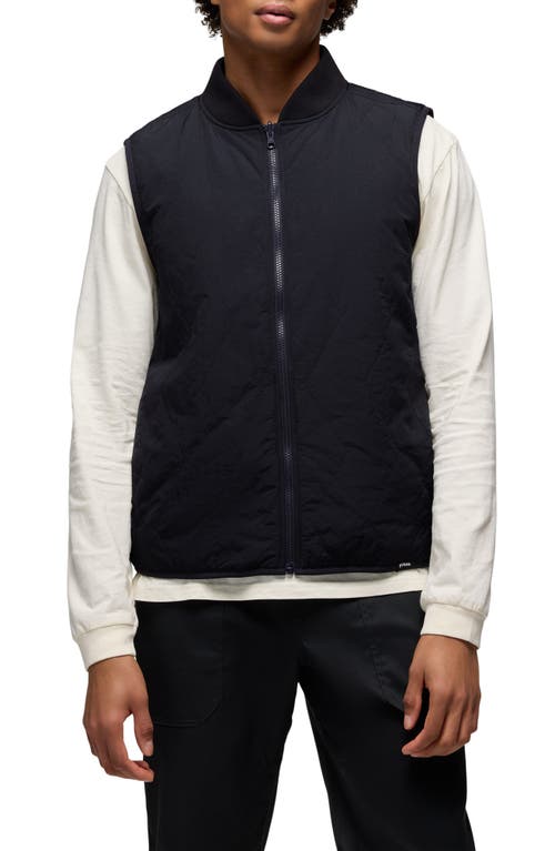 Prana Encinitas Reversible Quilted Vest In Black