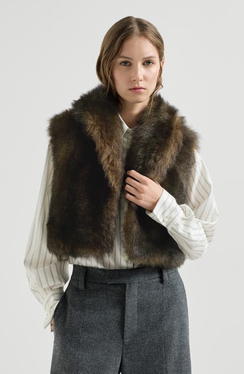 Soft shearling vest