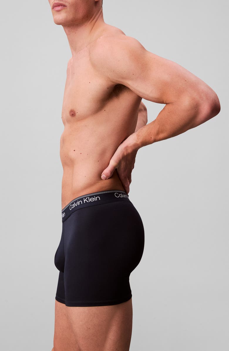 Calvin Klein Assorted 5-Pack Microfiber Boxer Briefs, Alternate, color, Black/ Blue/ Navy